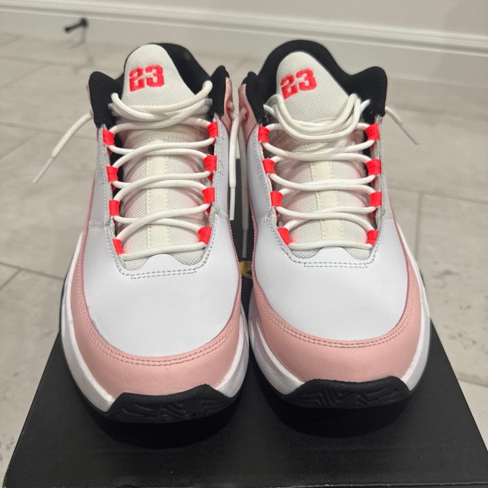 White and Pink Athletic Sneakers